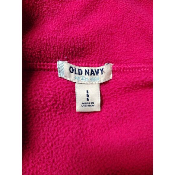 Vintage Y2K Old Navy Sweatshirt Womens Large Pink Full Zip Hoodie Barbiecore - Picture 3 of 11